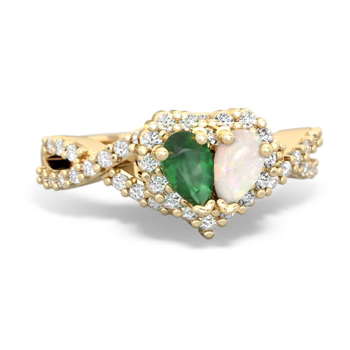 emerald-opal engagement ring