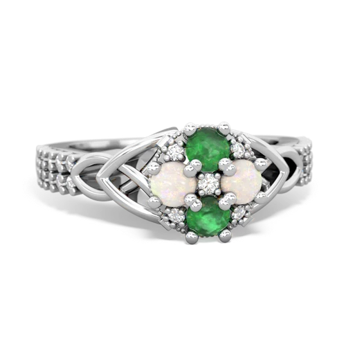 emerald-opal engagement ring