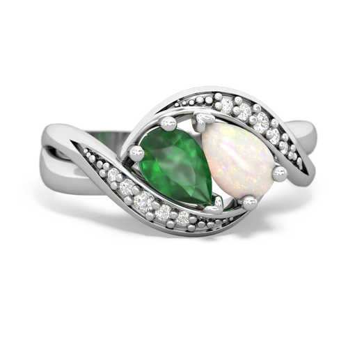 emerald-opal keepsake curls ring