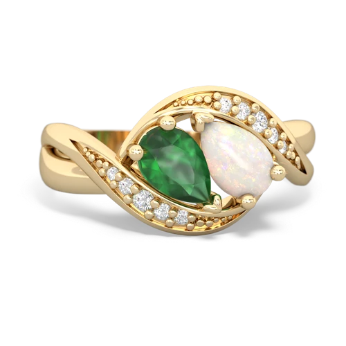 Emerald Genuine Emerald with Genuine Opal Summer Winds ring Ring