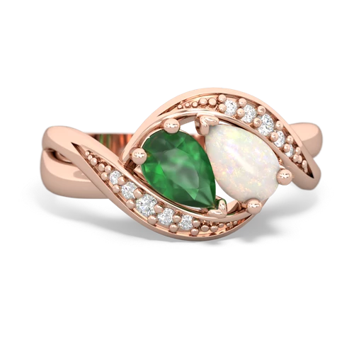 emerald-opal keepsake curls ring