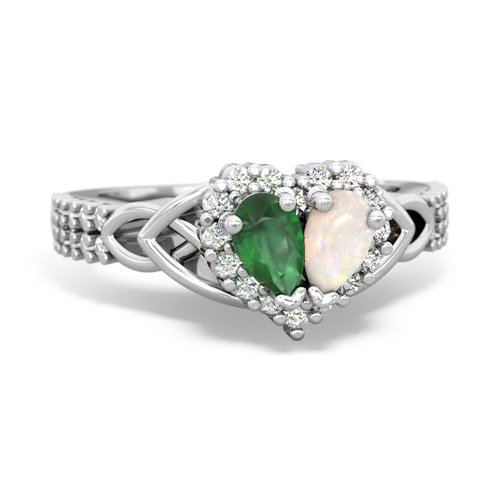 emerald-opal keepsake engagement ring
