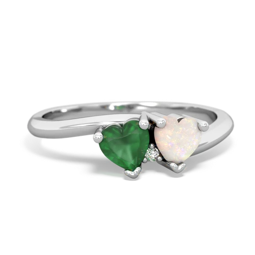 emerald-opal sweethearts promise ring
