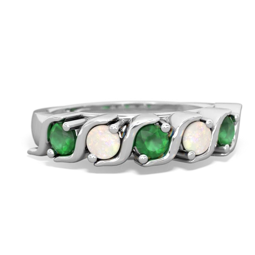 emerald-opal timeless ring