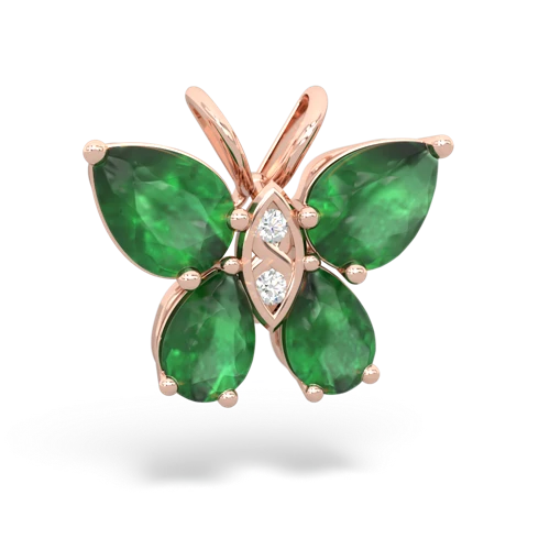 emerald butterfly pendant