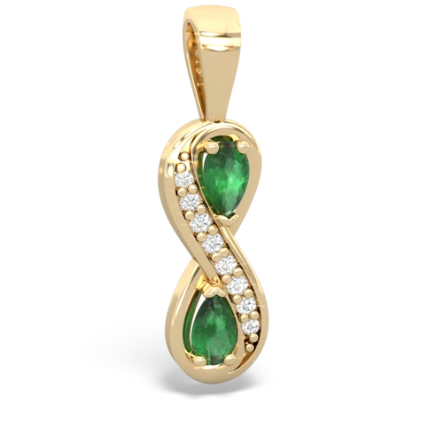 emerald keepsake infinity pendant