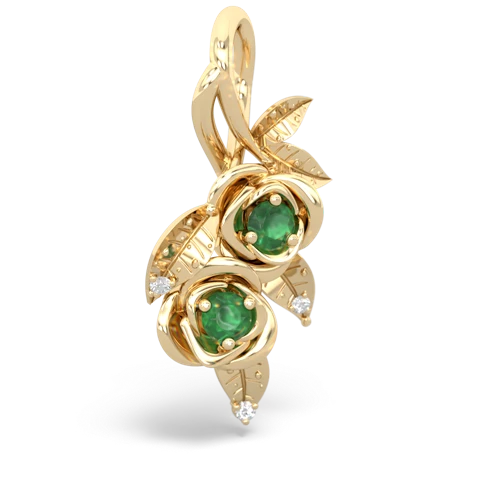 emerald rose vine pendant