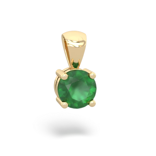 emerald round basic pendant