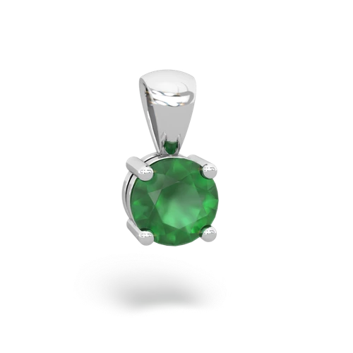 emerald round basic pendant