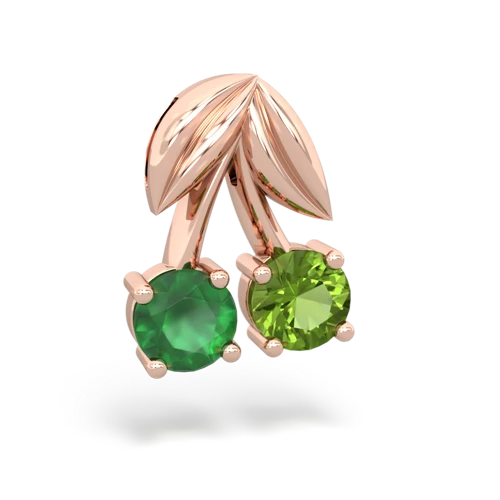 emerald-peridot cherries pendant