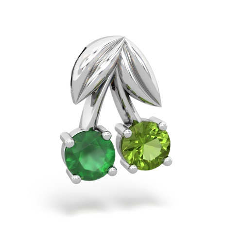 emerald-peridot cherries pendant