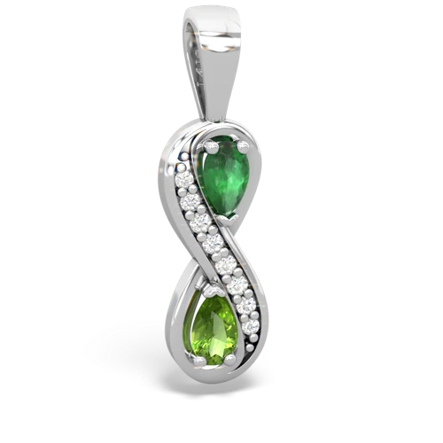 emerald-peridot keepsake infinity pendant