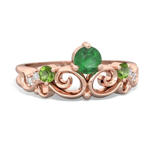 emerald-peridot crown keepsake ring