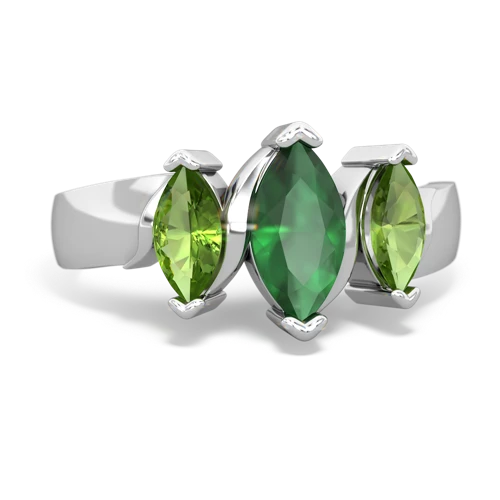 emerald-peridot keepsake ring