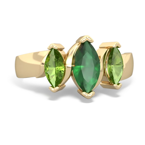 emerald-peridot keepsake ring