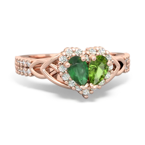 emerald-peridot keepsake engagement ring