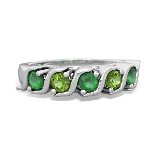 emerald-peridot timeless ring