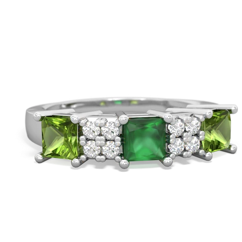 emerald-peridot timeless ring