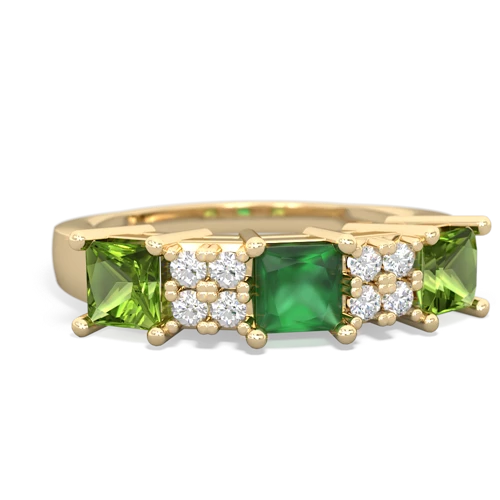 emerald-peridot timeless ring