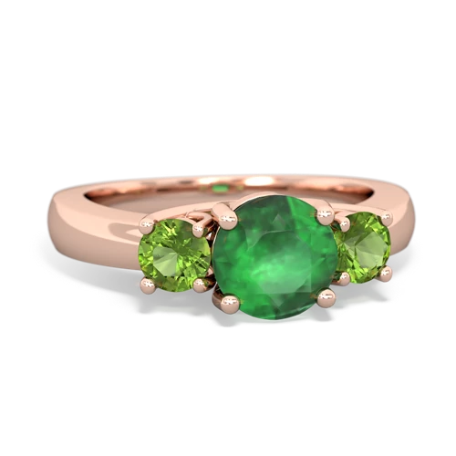 emerald-peridot timeless ring