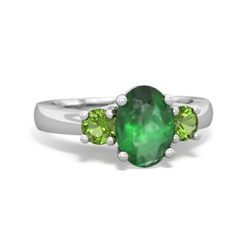 emerald-peridot timeless ring