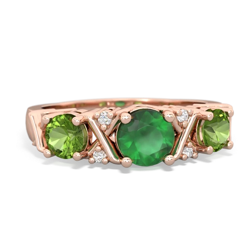 emerald-peridot timeless ring