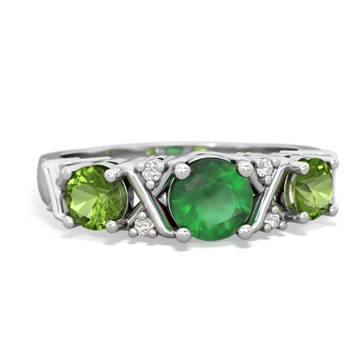 emerald-peridot timeless ring