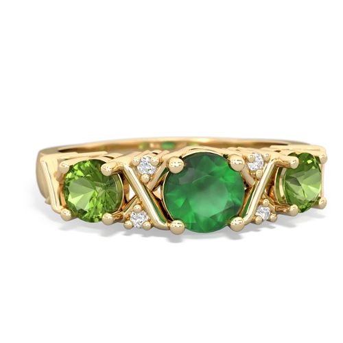 emerald-peridot timeless ring