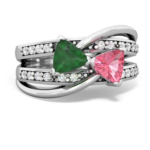 emerald-pink sapphire couture ring