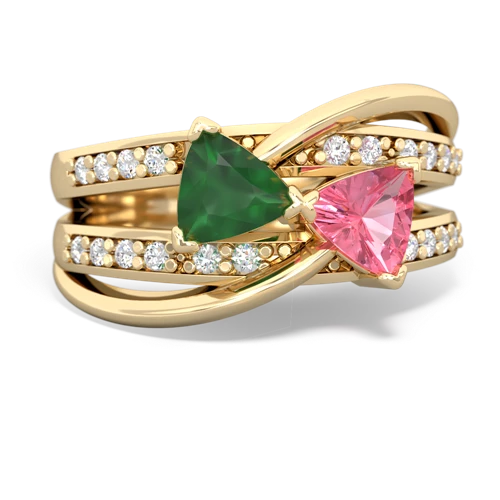 emerald-pink sapphire couture ring