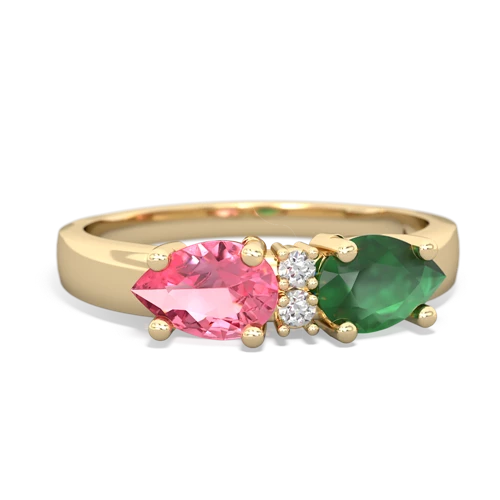 emerald-pink sapphire timeless ring