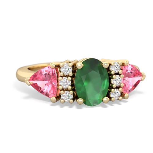 emerald-pink sapphire timeless ring