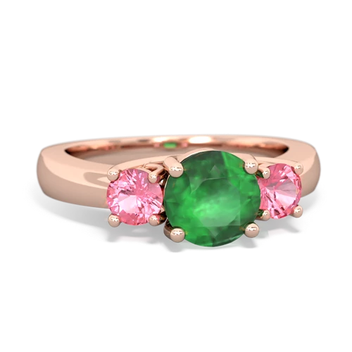 emerald-pink sapphire timeless ring