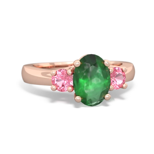 emerald-pink sapphire timeless ring