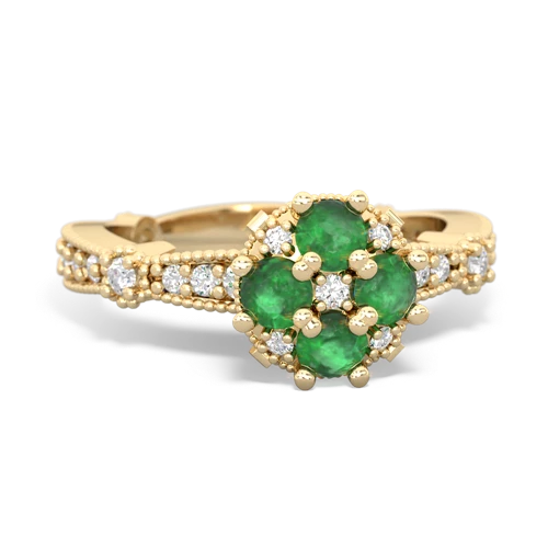 emerald art deco engagement ring