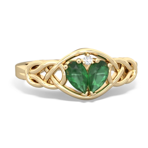 emerald celtic knot ring