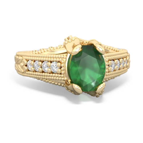 Antique Style Genuine Emerald ring