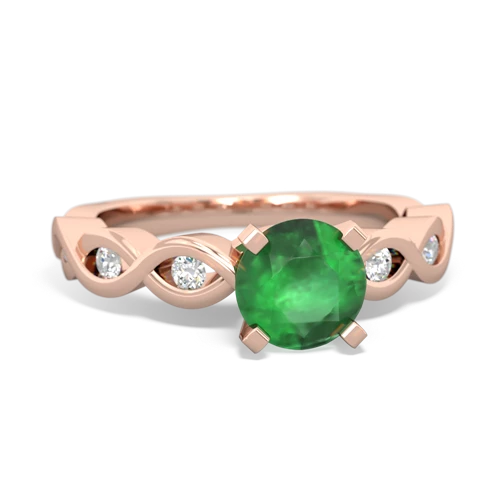 Emerald Infinity Engagement Genuine Emerald ring Ring