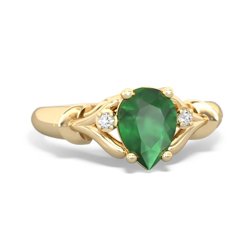 emerald filligree ring