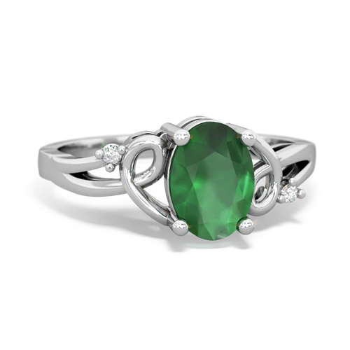 emerald filligree ring