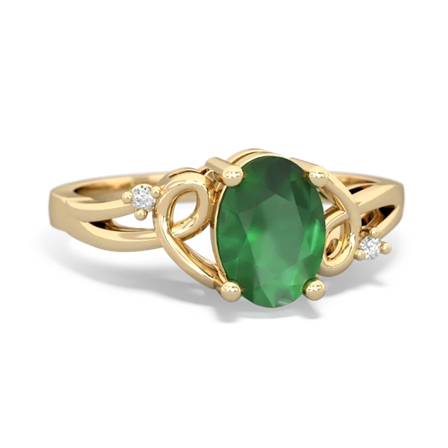 emerald filligree ring