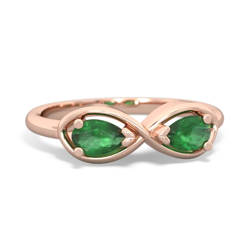 emerald infinity ring