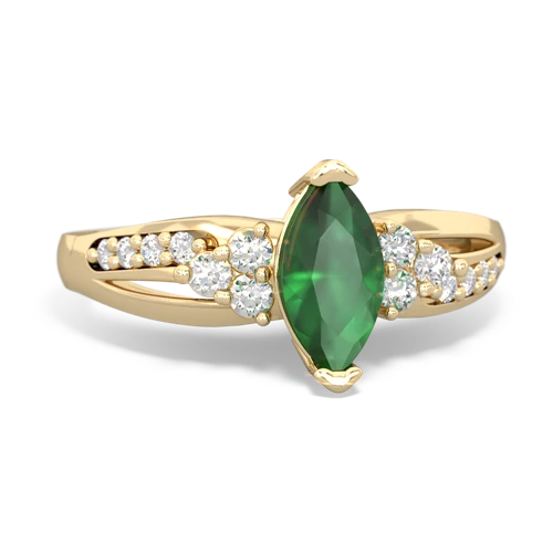 emerald modern ring