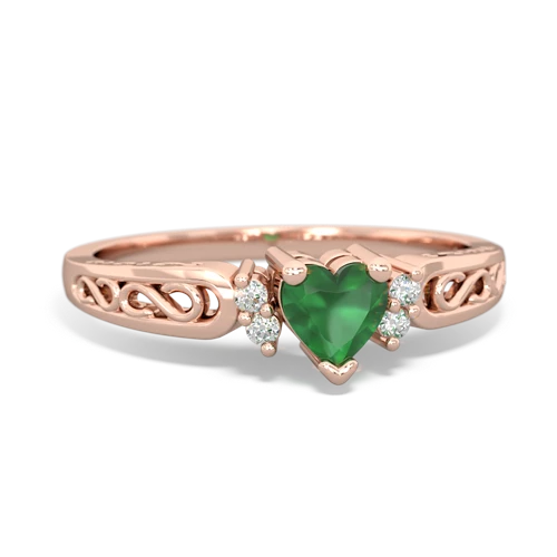 emerald petite ring