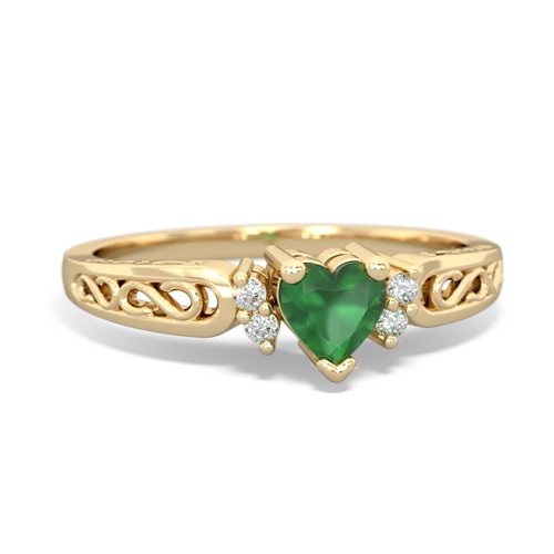 emerald petite ring