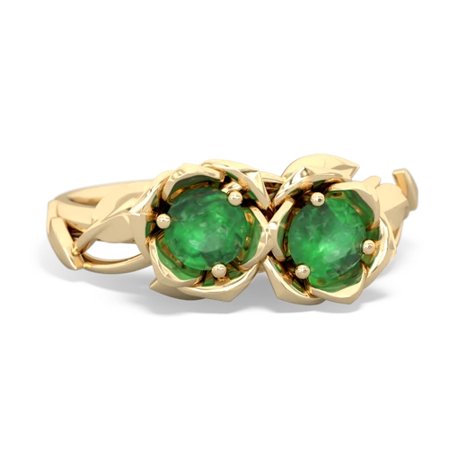 emerald roses ring