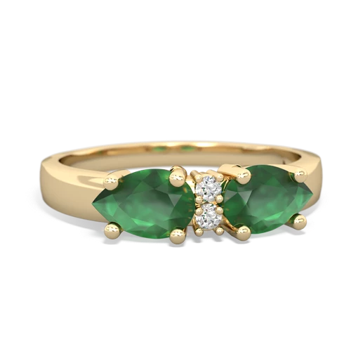 Emerald Pear Bowtie Genuine Emerald ring Ring