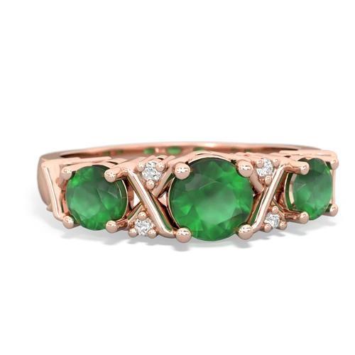 Emerald Genuine Emerald with  and  Hugs and Kisses ring Ring