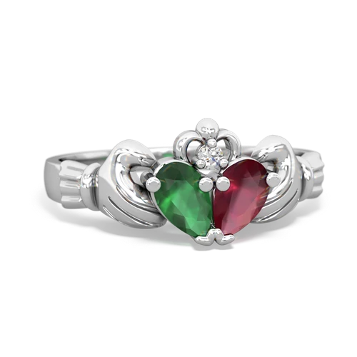 emerald-ruby claddagh ring