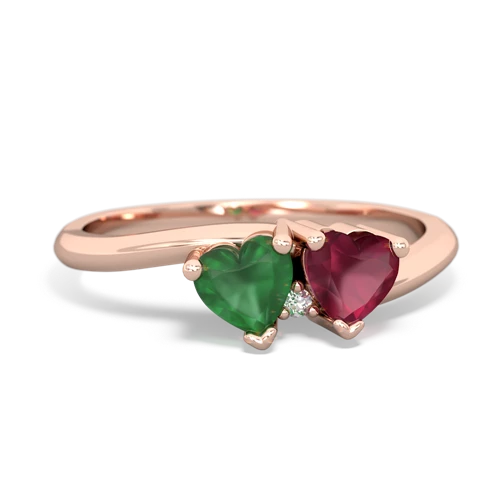 emerald-ruby sweethearts promise ring